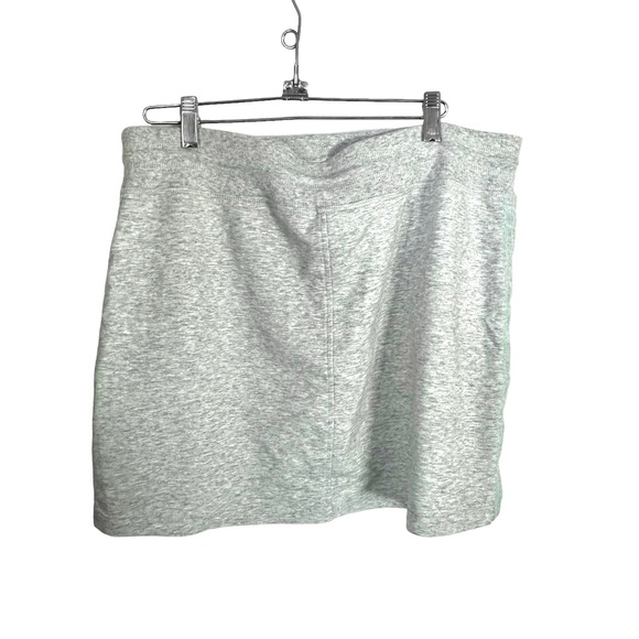 Maurices Women Size Large Gray Terry Fleece Mini Skirt Side Pocket Elastic Waist - Picture 4 of 6